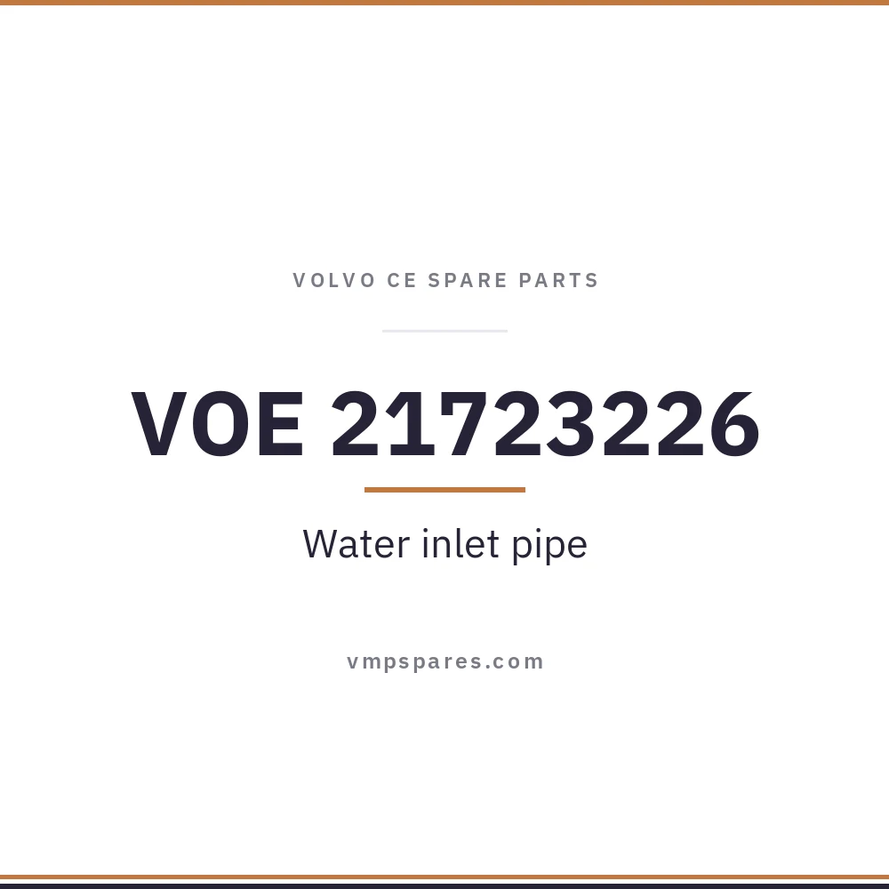 VOE 21723226 – Water inlet pipe