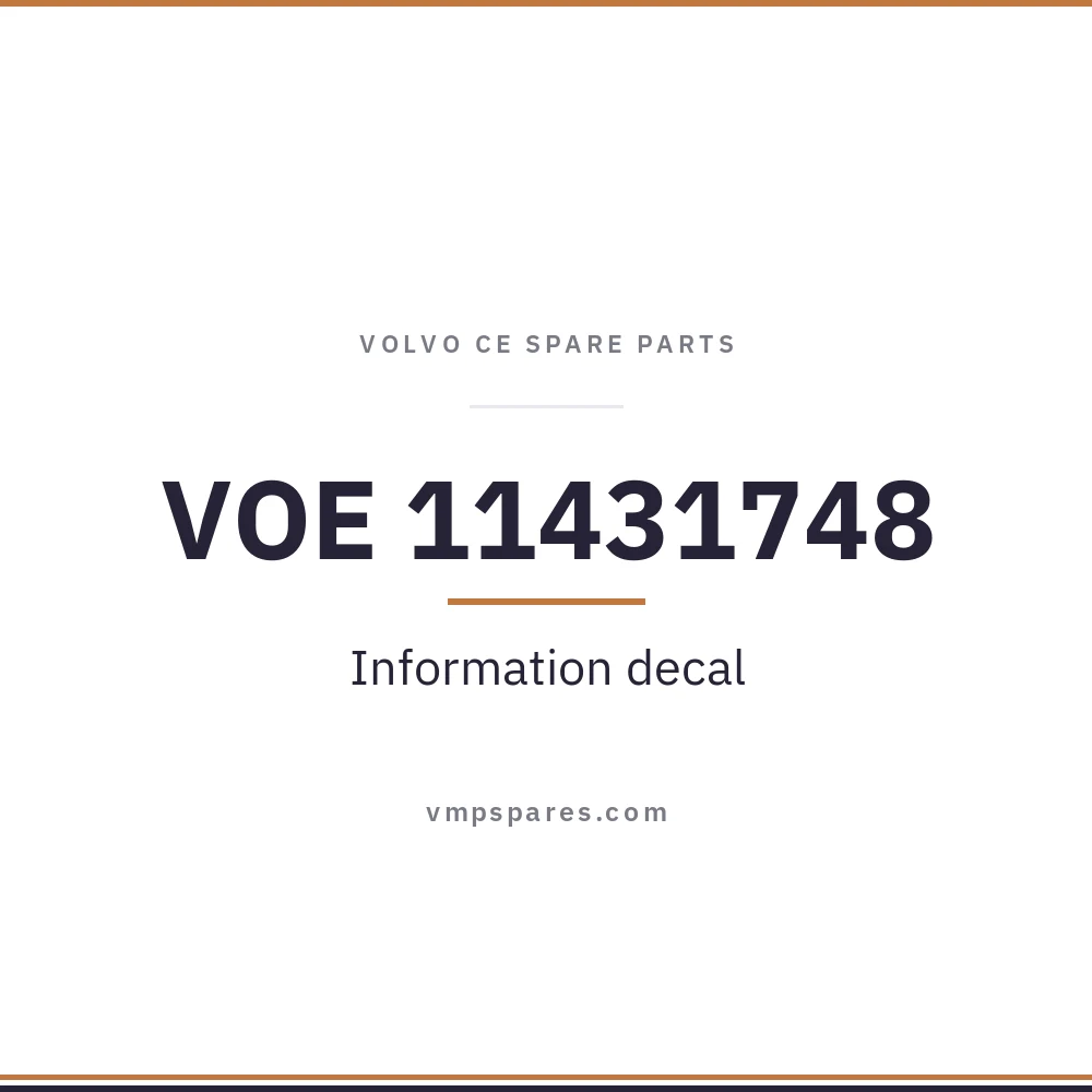 VOE 11431748 – Information decal