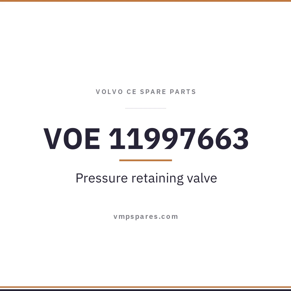 VOE 11997663 – Pressure retaining valve