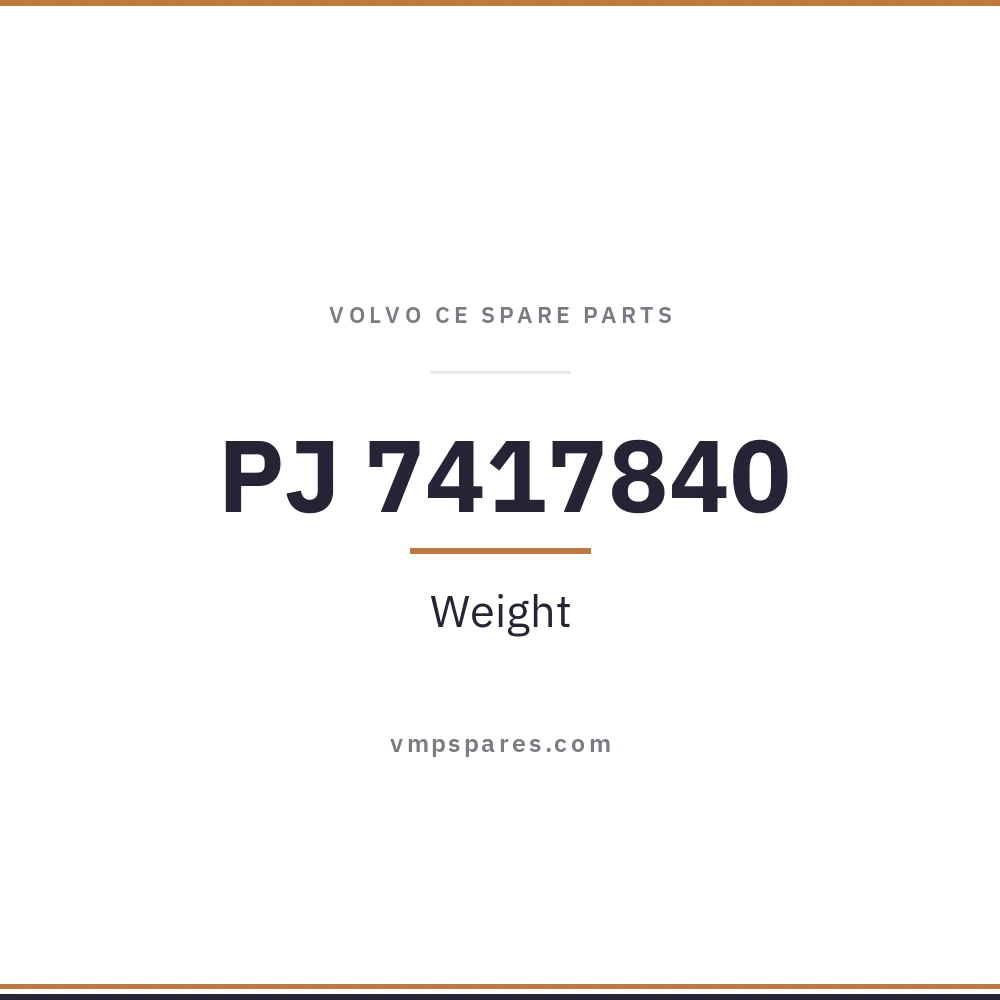 PJ 7417840 – Weight