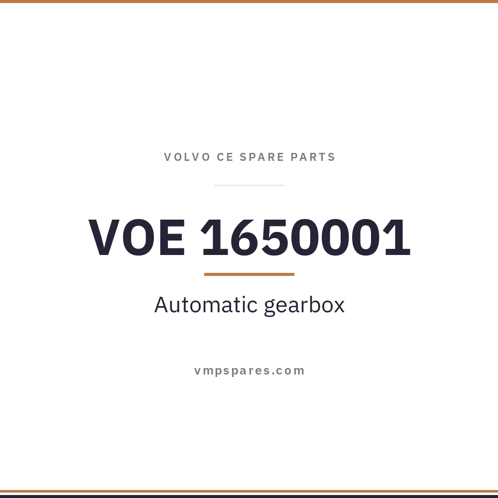 VOE 1650001 – Automatic gearbox