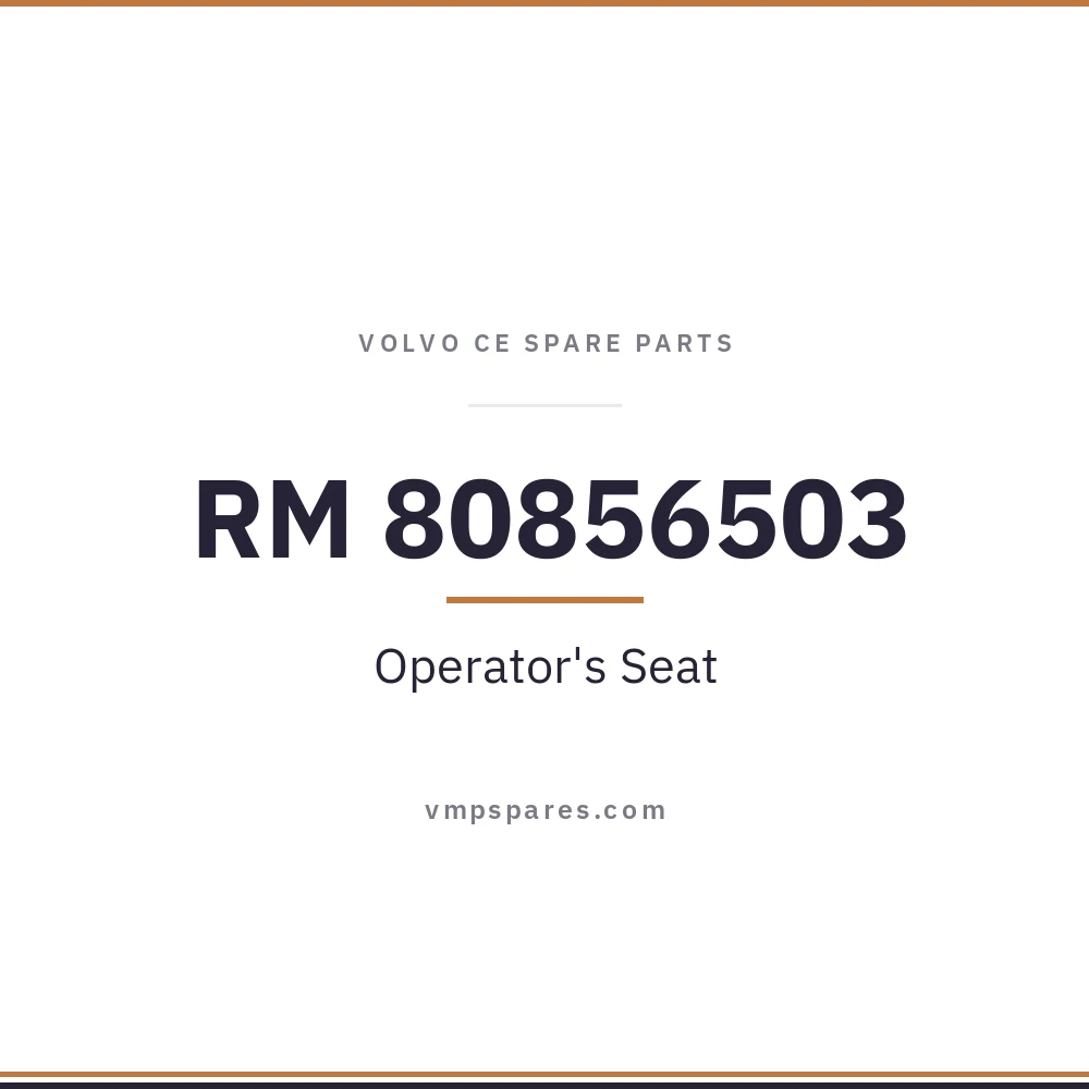 RM 80856503 – Operator’s Seat