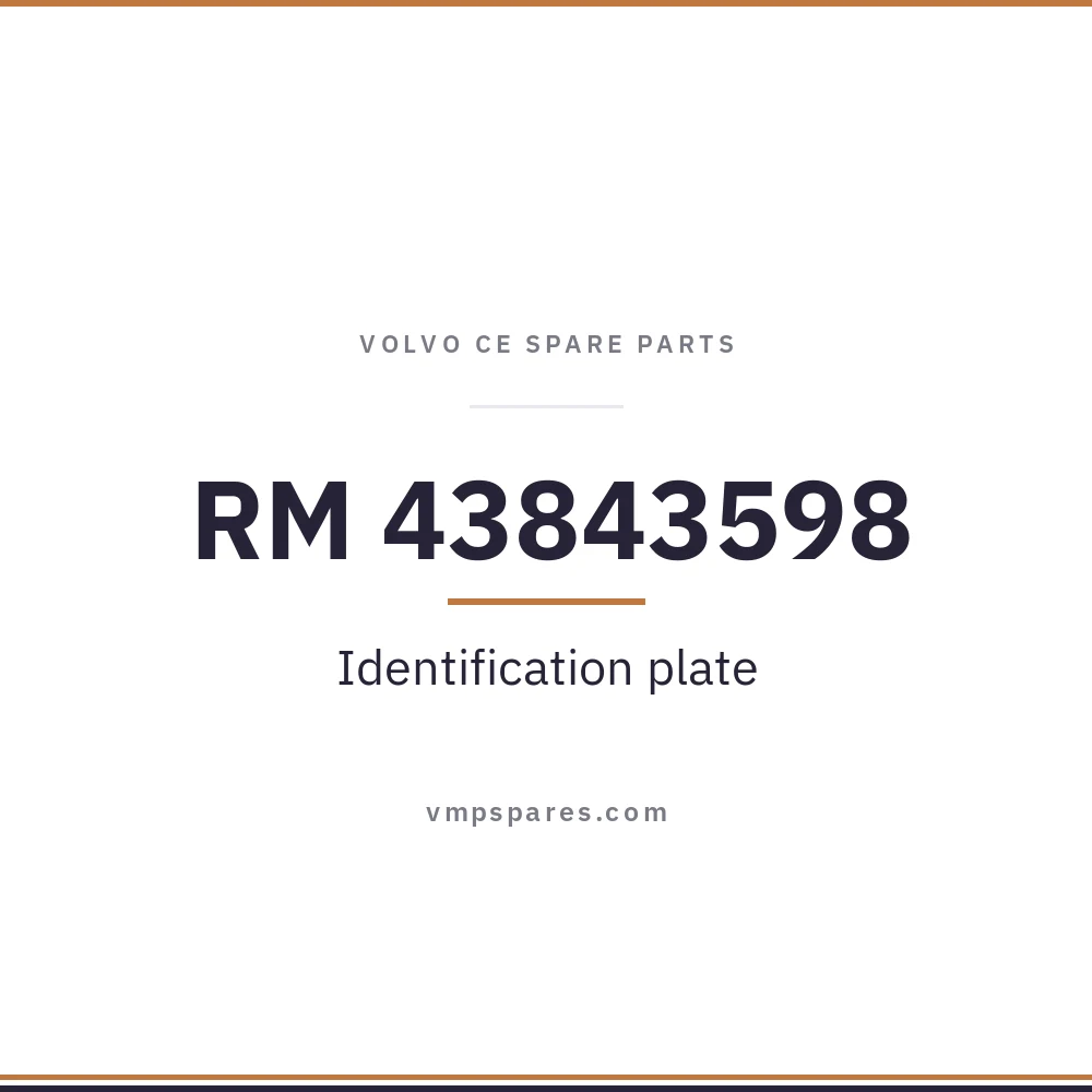 RM 43843598 – Identification plate