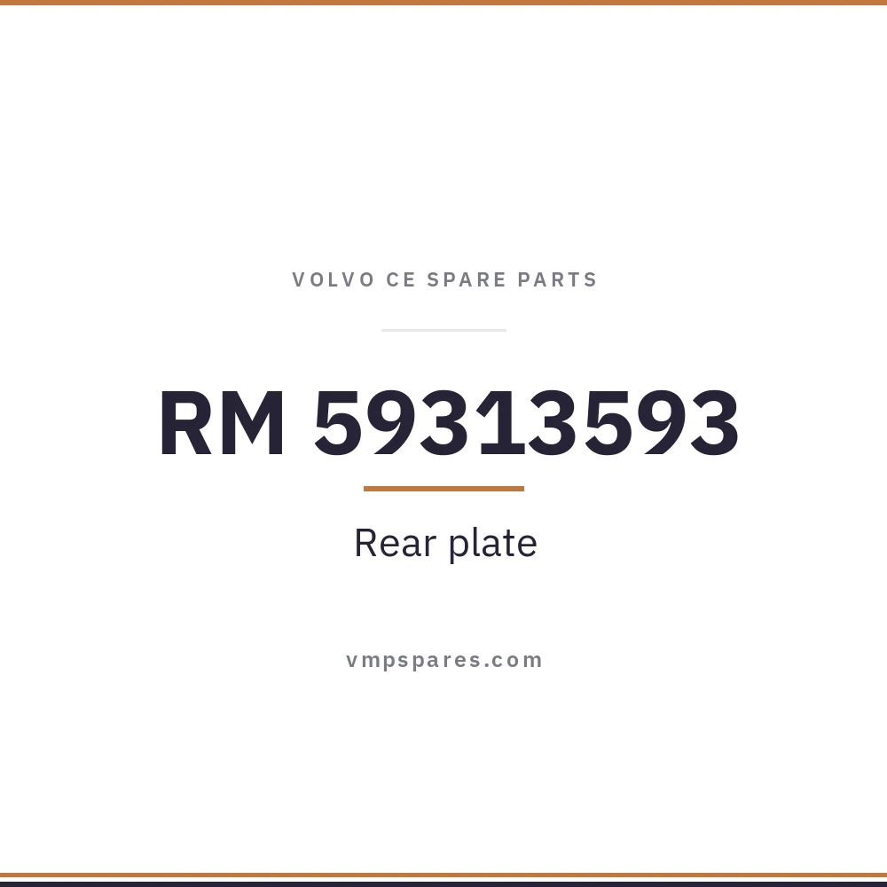 RM 59313593 – Rear plate