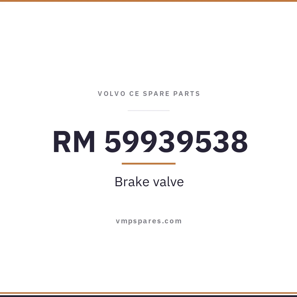 RM 59939538 – Brake valve