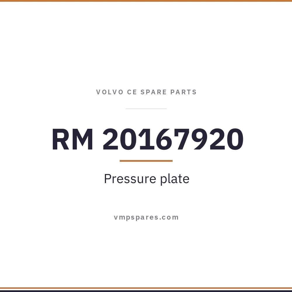 RM 20167920 – Pressure plate