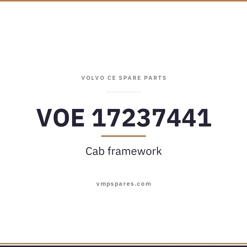 VOE 17237441 – Cab framework
