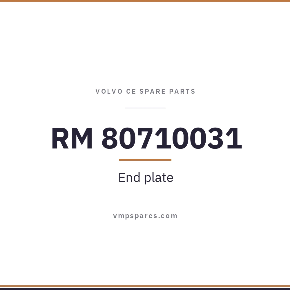 RM 80710031 – End plate