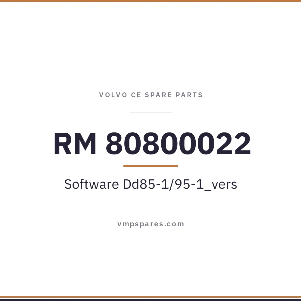 RM 80800022 – Software Dd85-1/95-1_vers