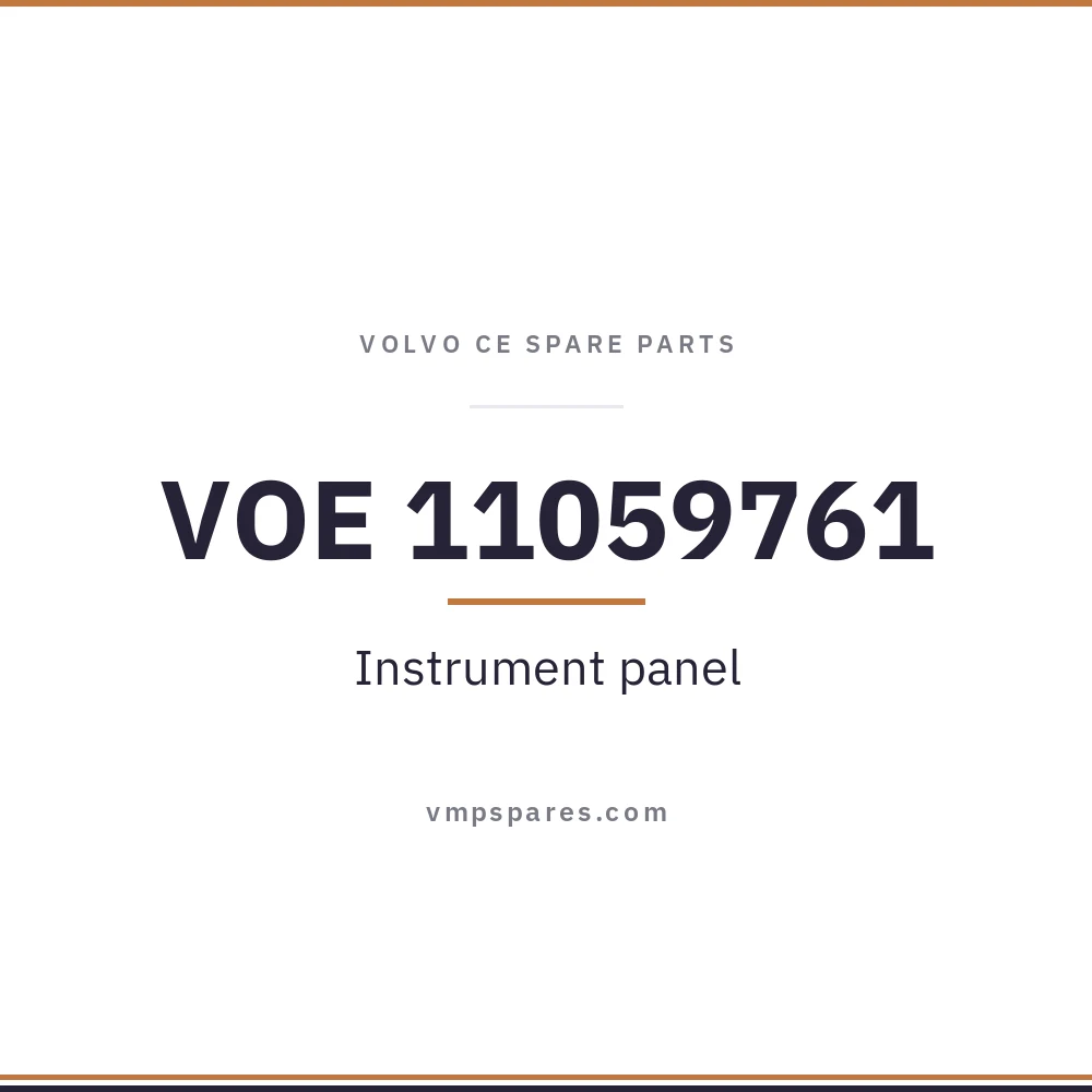 VOE 11059761 – Instrument panel
