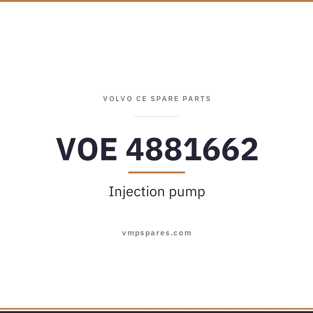 VOE 4881662 – Injection pump