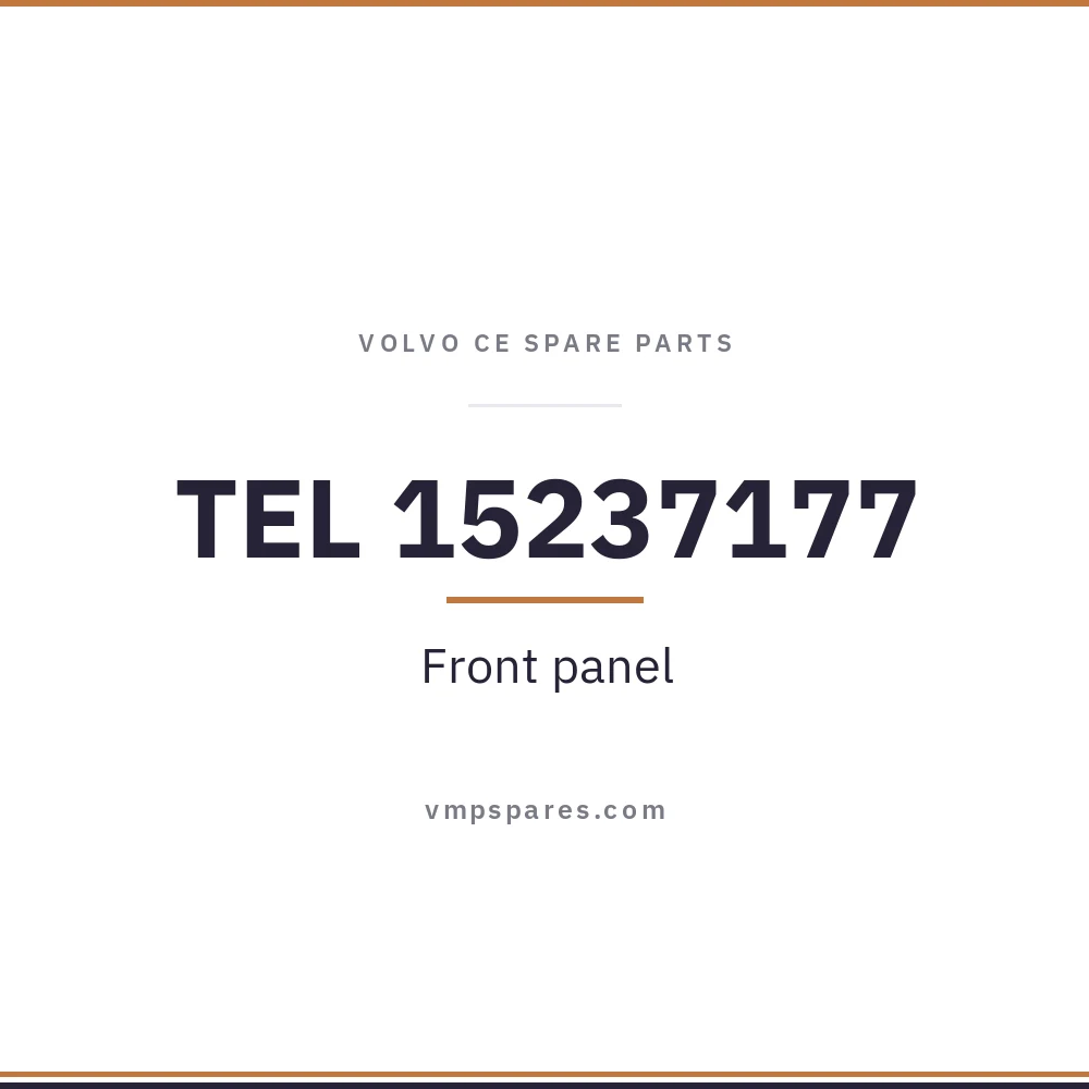 TEL 15237177 – Front panel