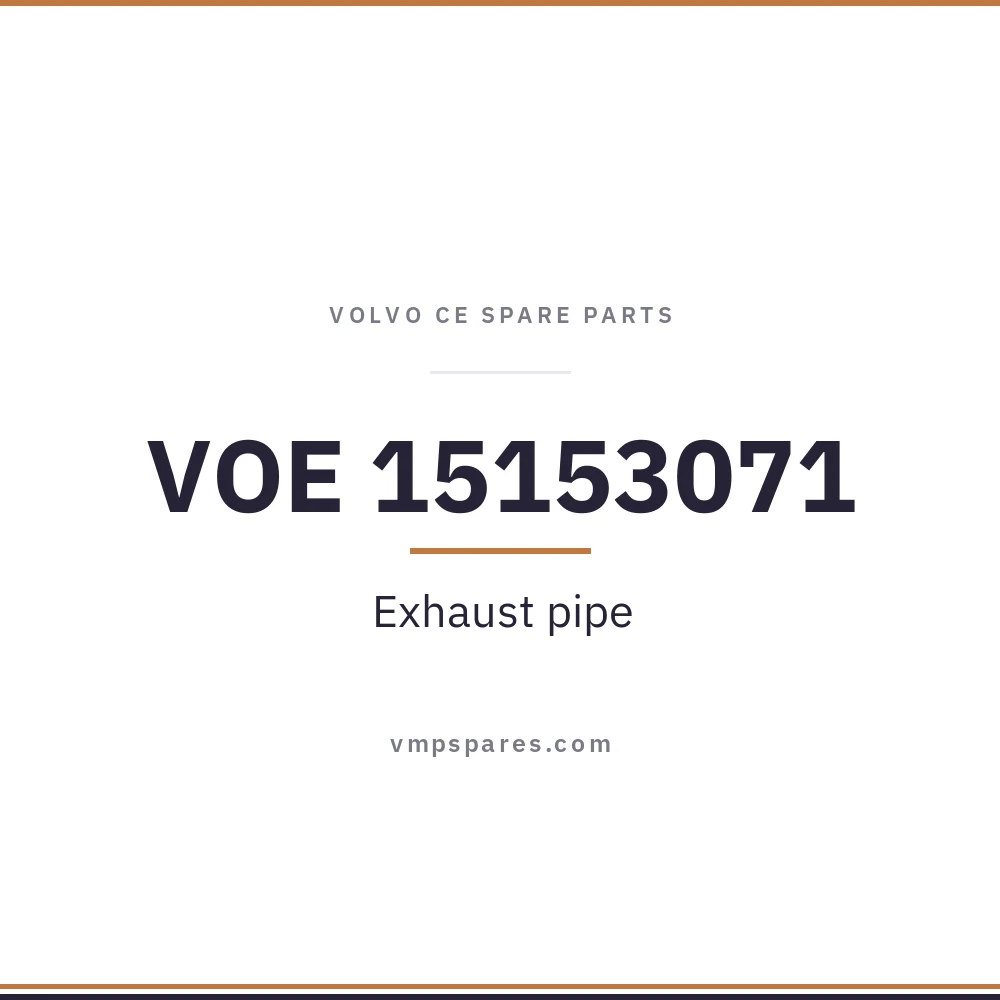 VOE 15153071 – Exhaust pipe
