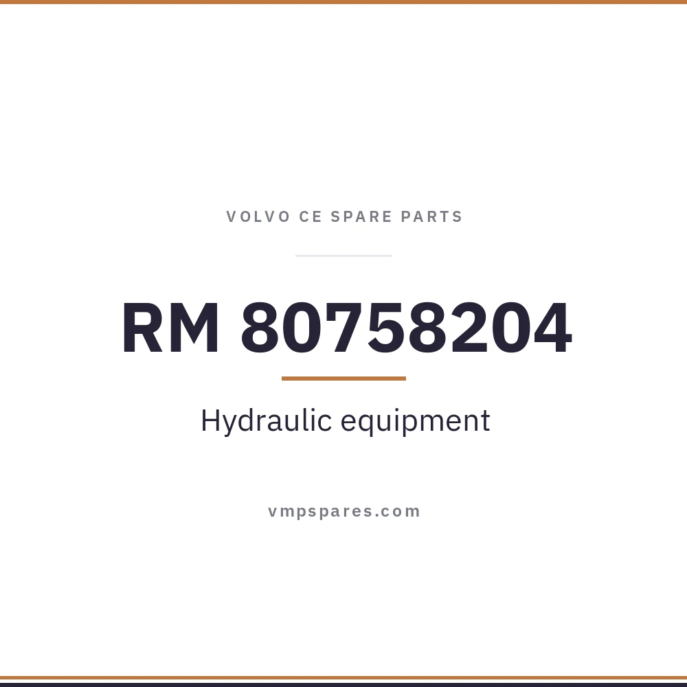 RM 80758204 – Hydraulic equipment