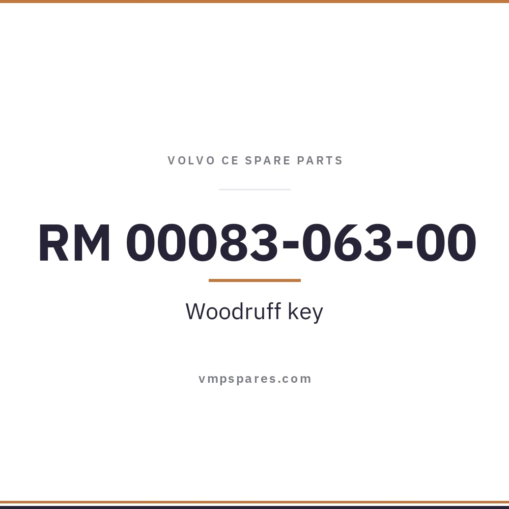 RM 00083-063-00 – Woodruff key