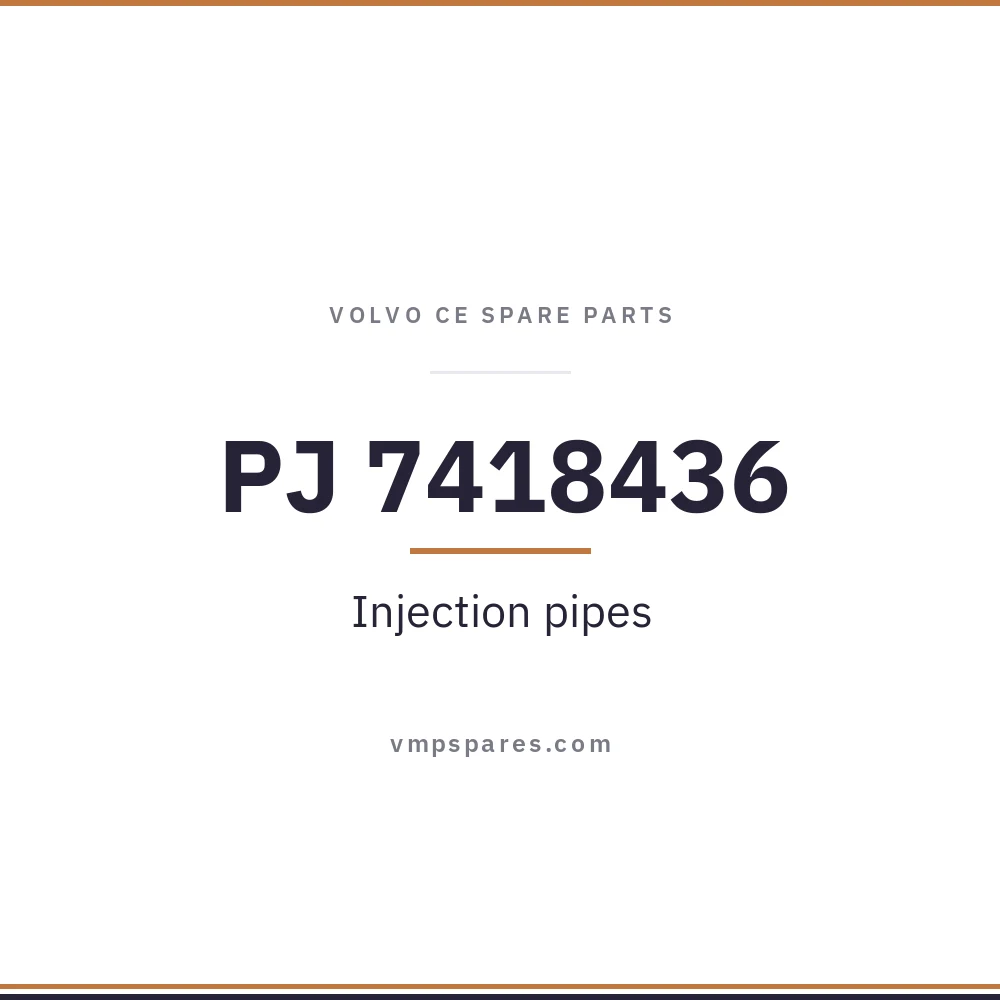 PJ 7418436 – Injection pipes