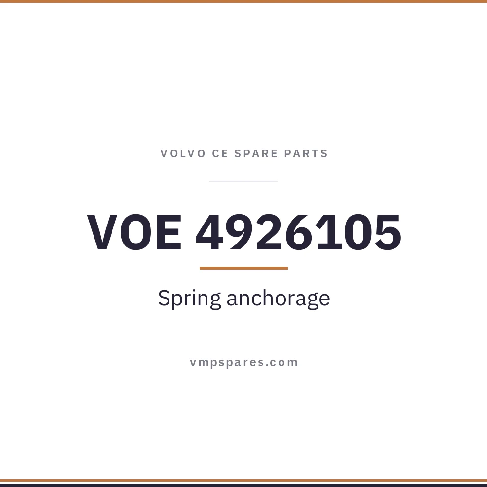 VOE 4926105 – Spring anchorage