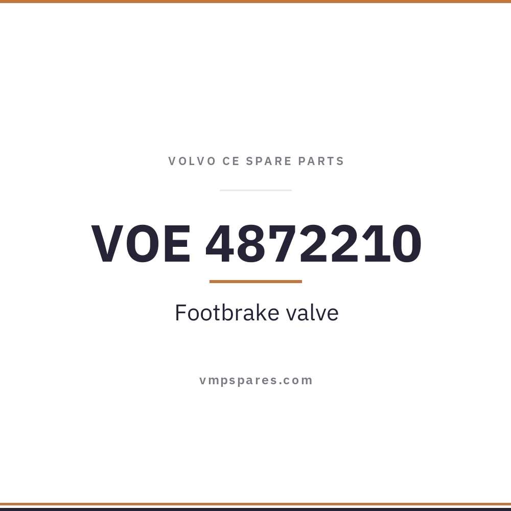 VOE 4872210 – Footbrake valve
