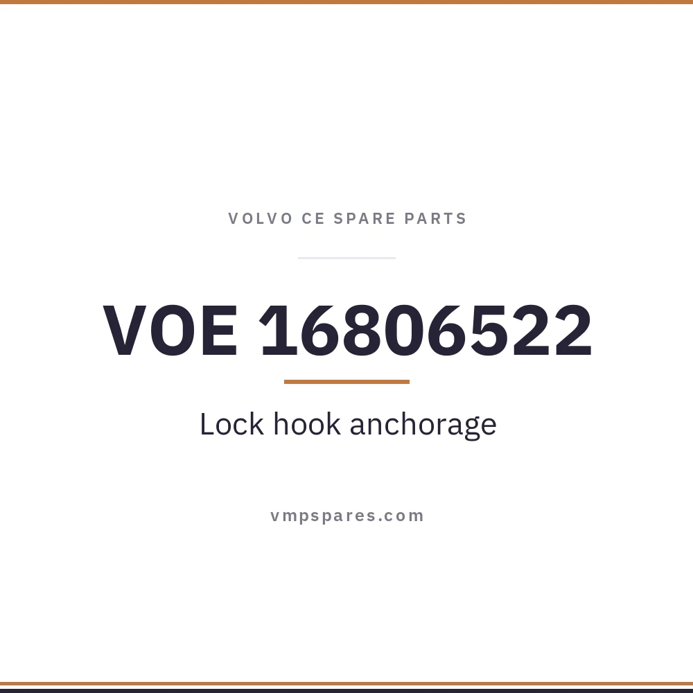 VOE 16806522 – Lock hook anchorage