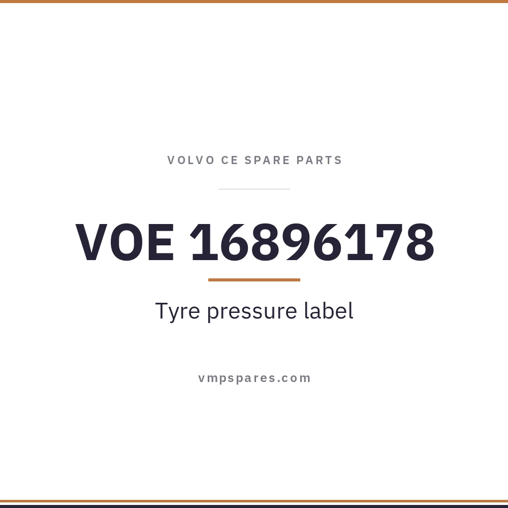 VOE 16896178 – Tyre pressure label