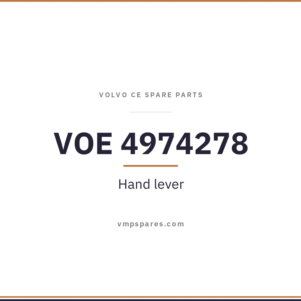 VOE 4974278 – Hand lever