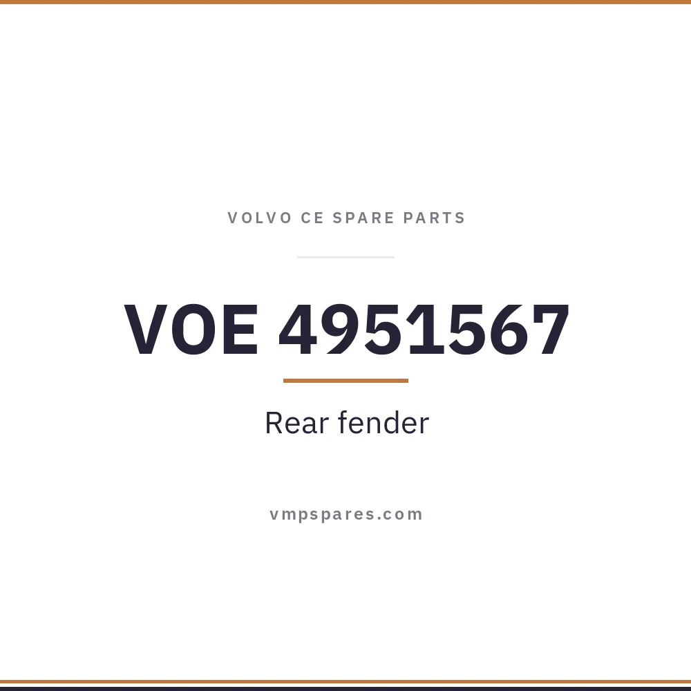 VOE 4951567 – Rear fender