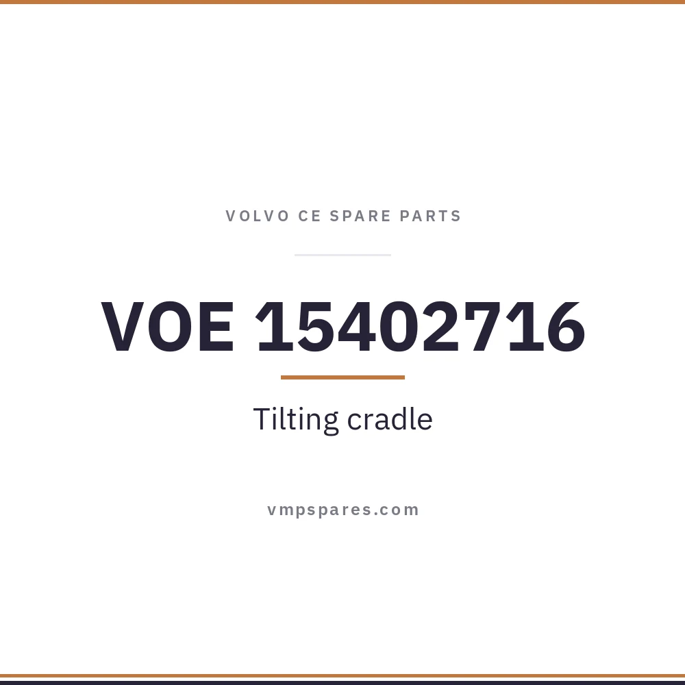 VOE 15402716 – Tilting cradle