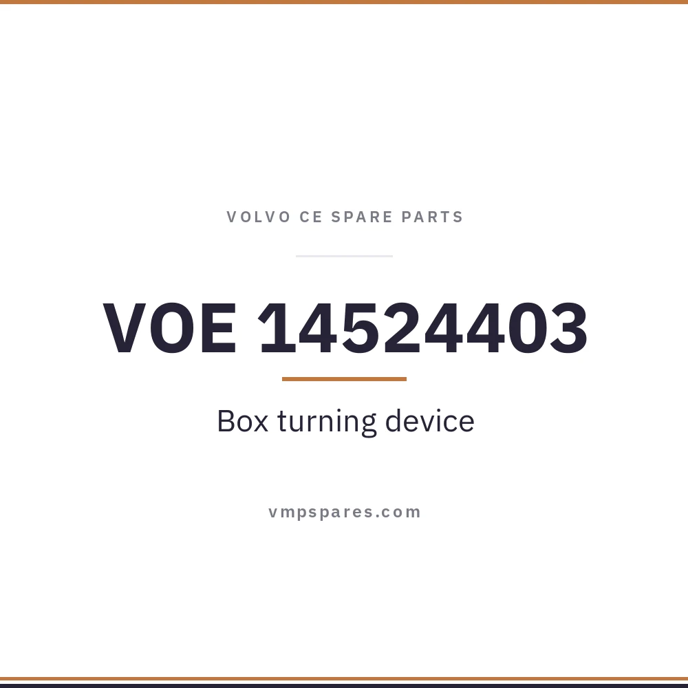 VOE 14524403 – Box turning device