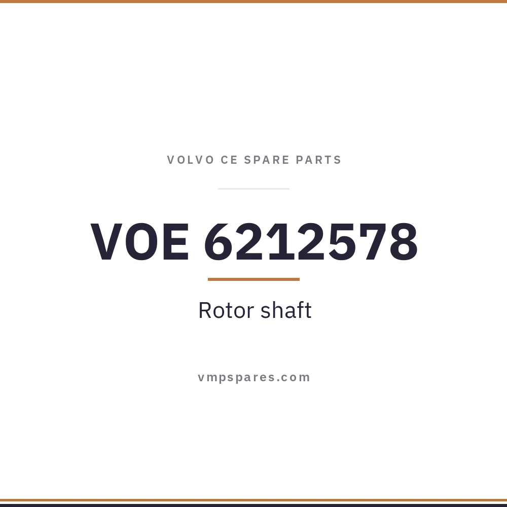 VOE 6212578 – Rotor shaft
