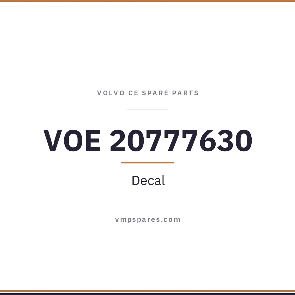 VOE 20777630 – Decal
