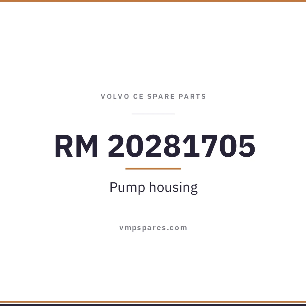 RM 20281705 – Pump housing