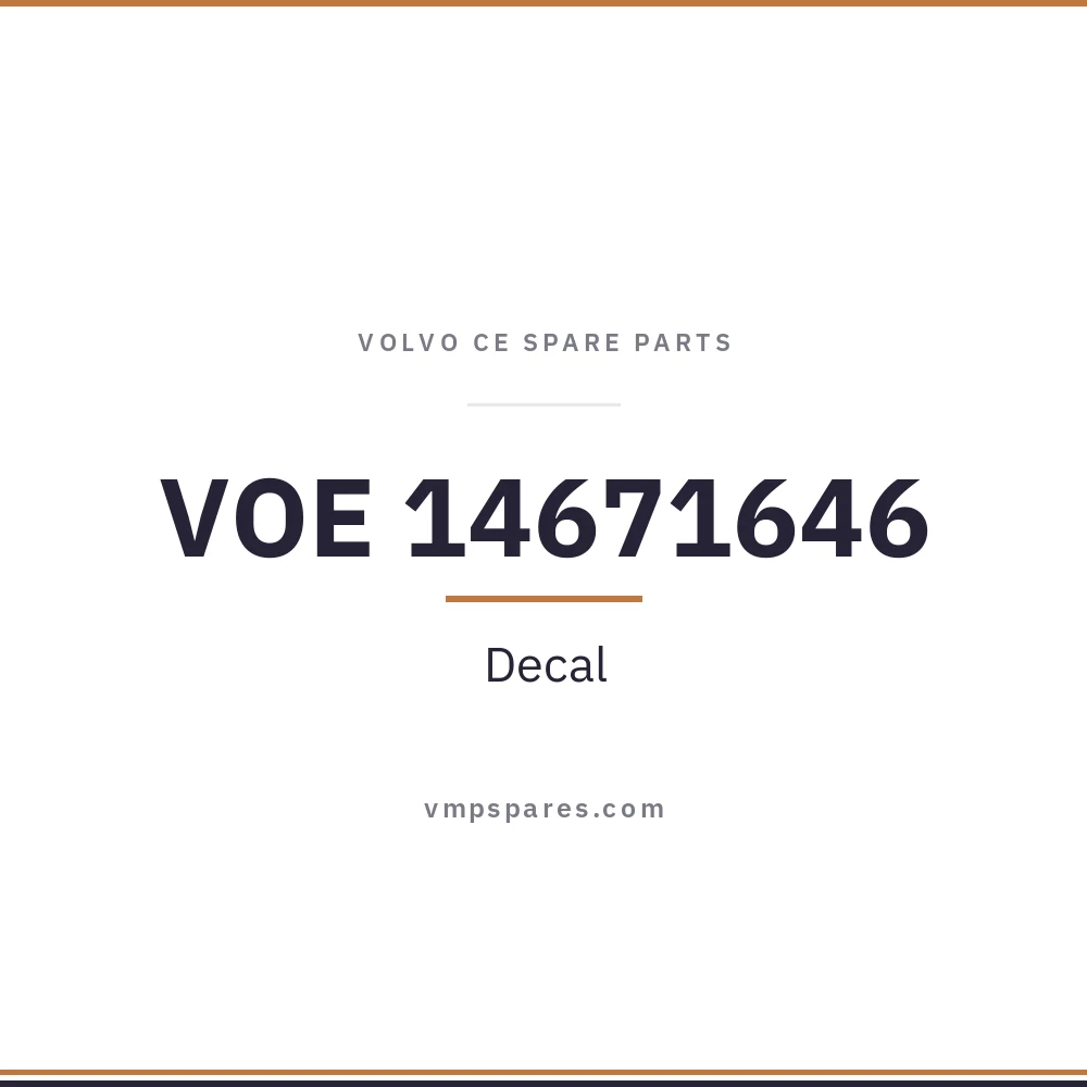 VOE 14671646 – Decal
