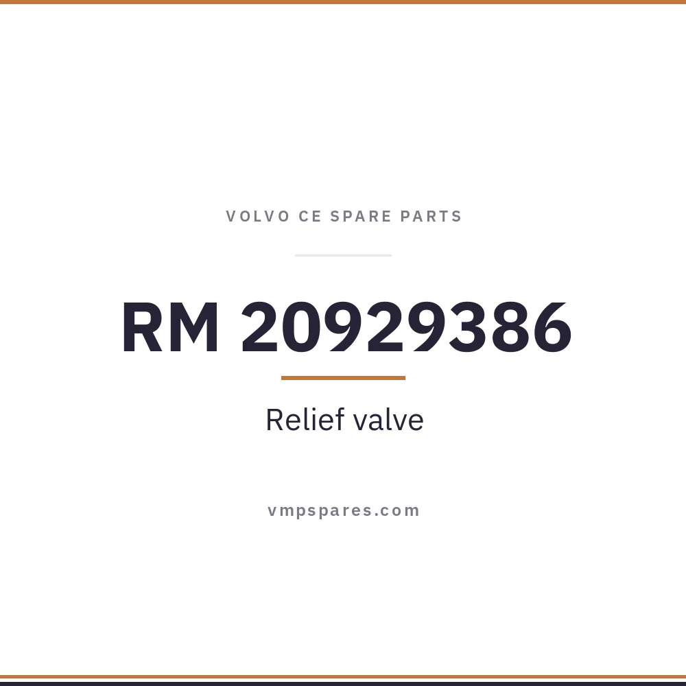 RM 20929386 – Relief valve