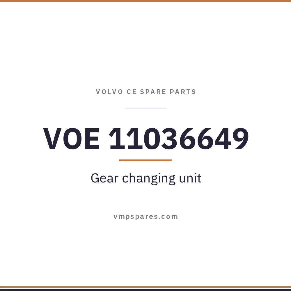 VOE 11036649 – Gear changing unit