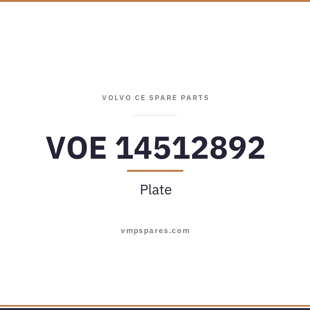 VOE 14512892 – Plate