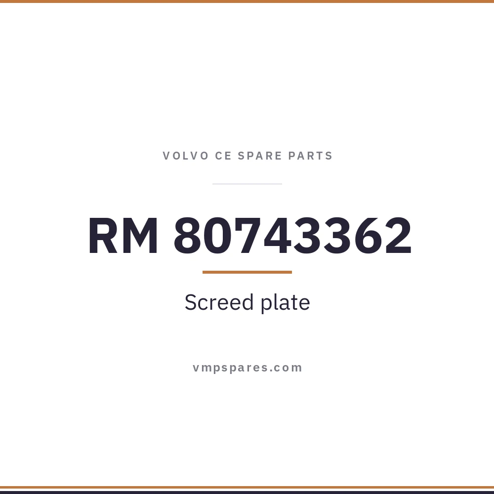 RM 80743362 – Screed plate