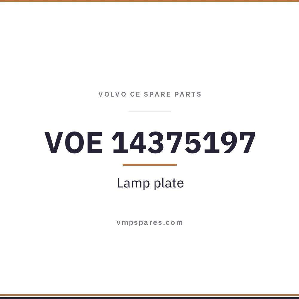 VOE 14375197 – Lamp plate