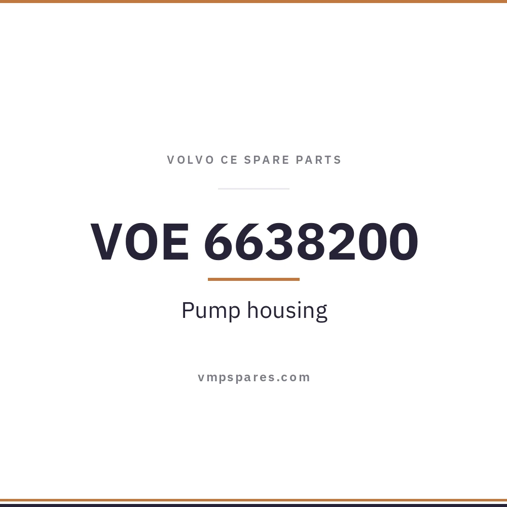 VOE 6638200 – Pump housing