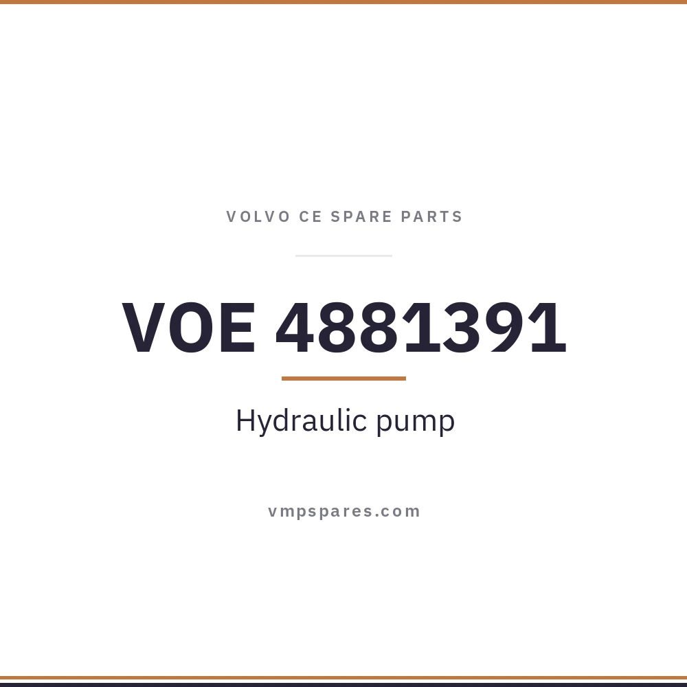 VOE 4881391 – Hydraulic pump