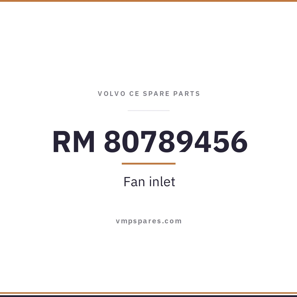 RM 80789456 – Fan inlet