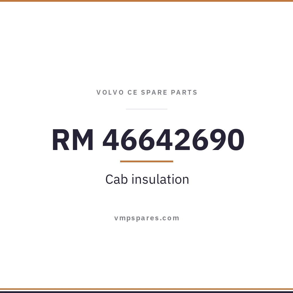 RM 46642690 – Cab insulation