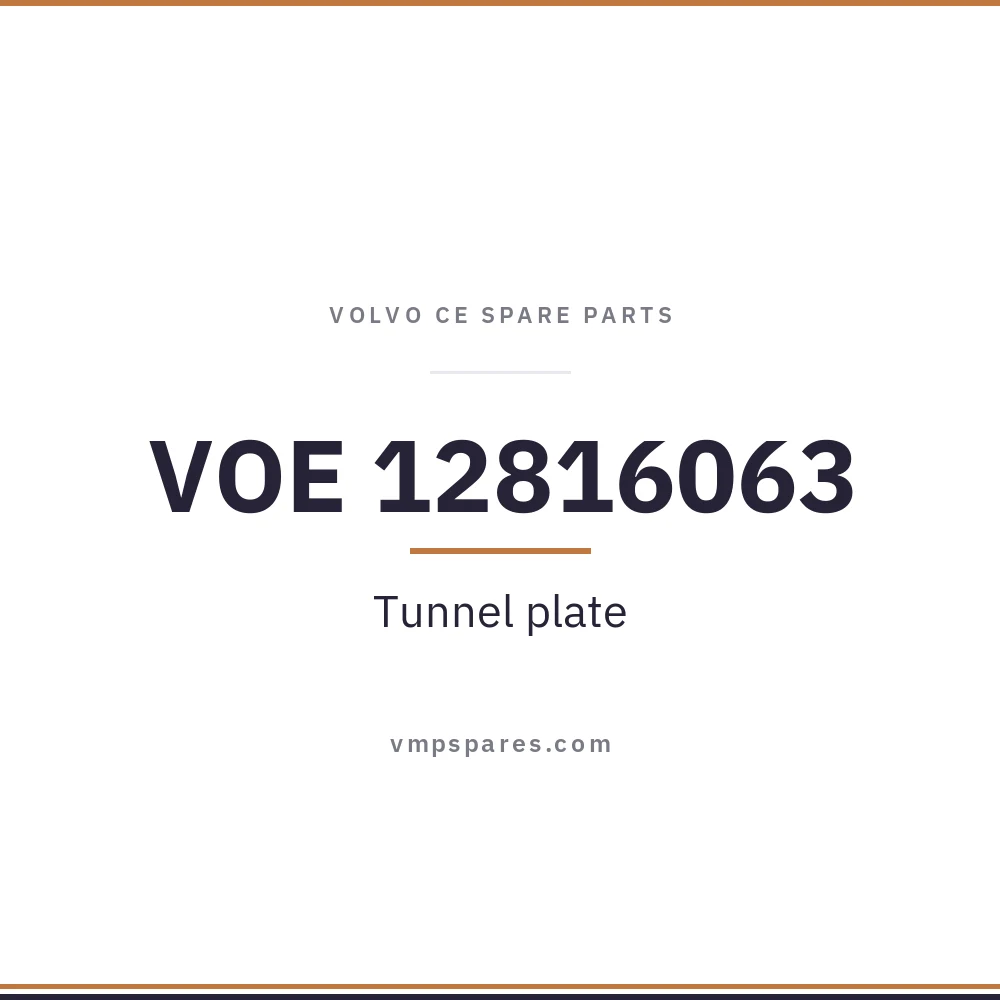 VOE 12816063 – Tunnel plate