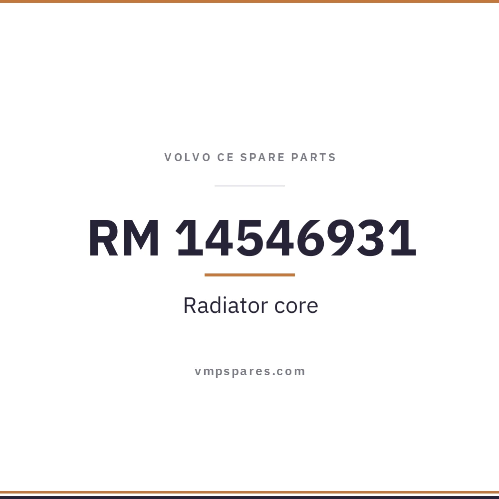 RM 14546931 – Radiator core
