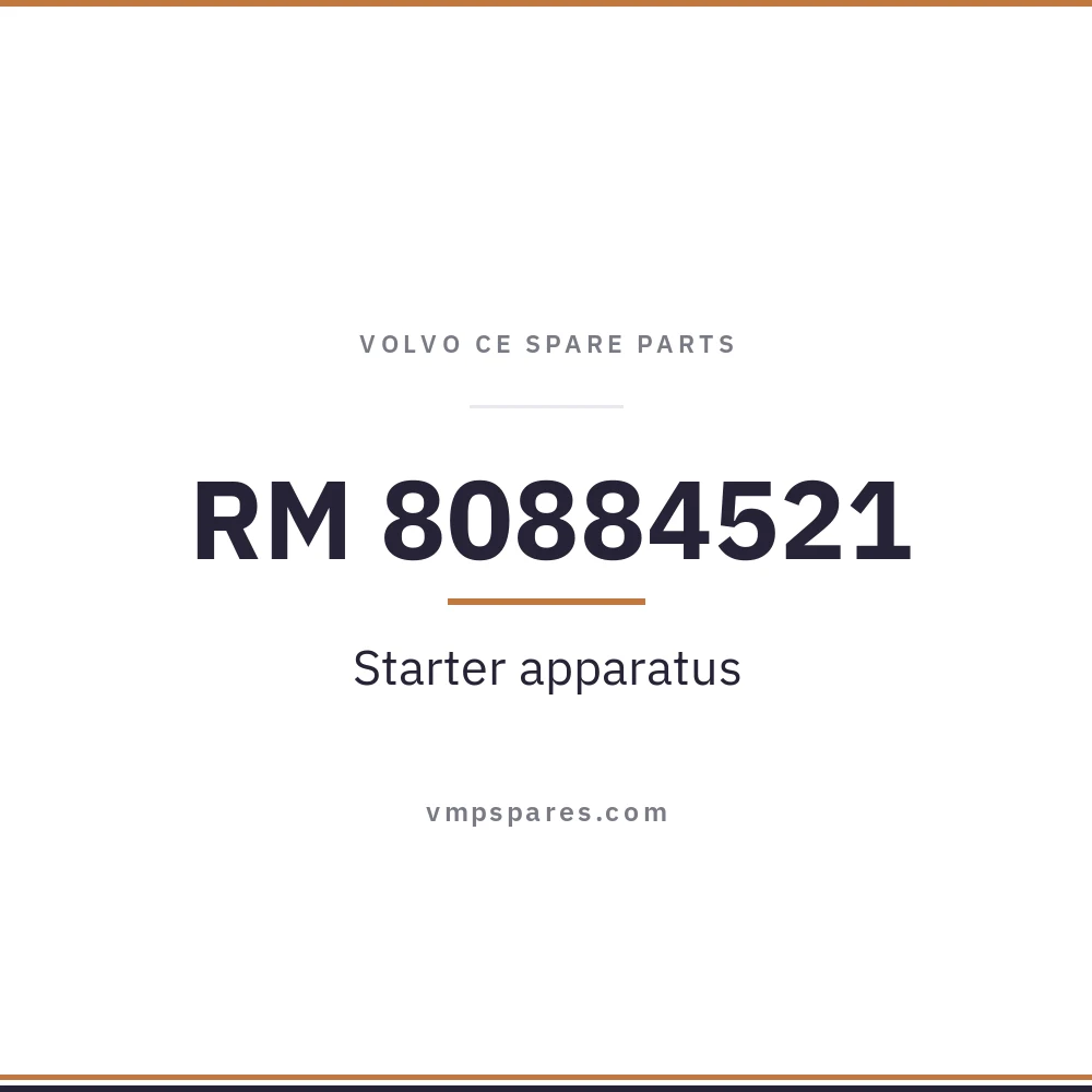 RM 80884521 – Starter apparatus