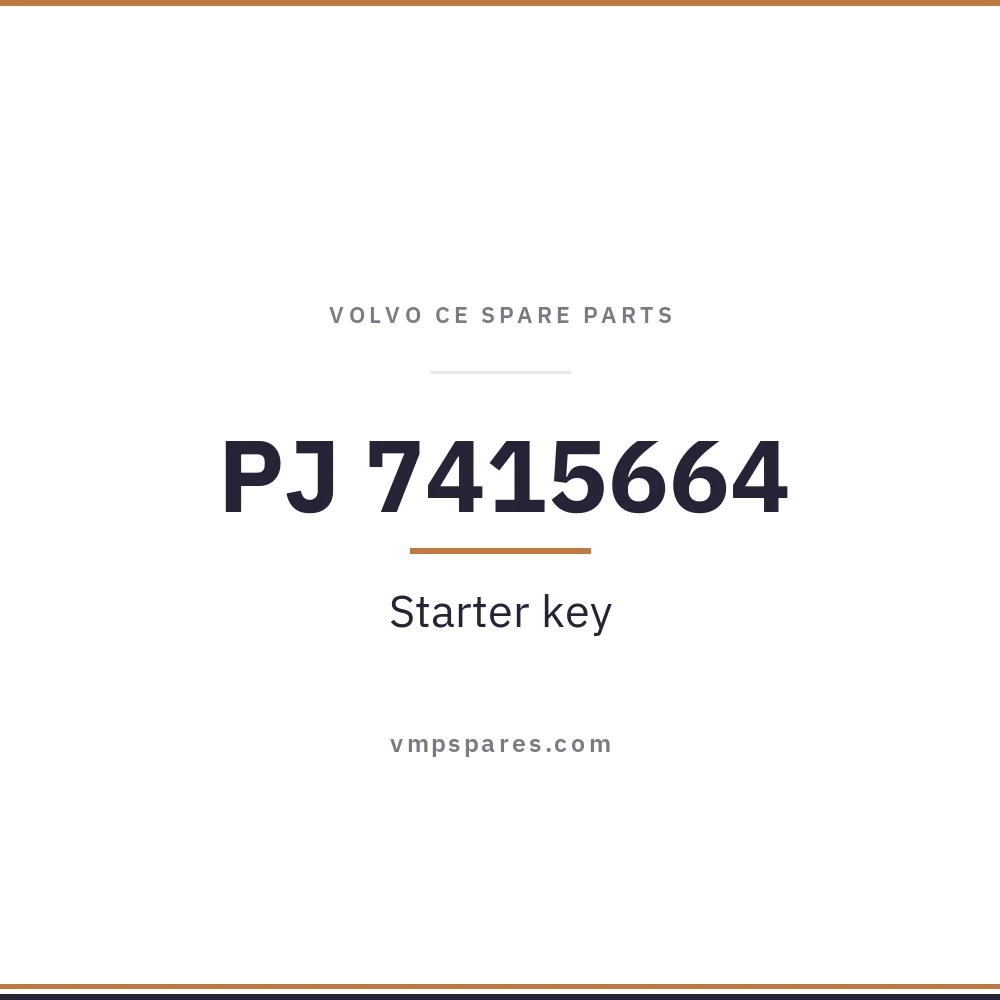 PJ 7415664 – Starter key