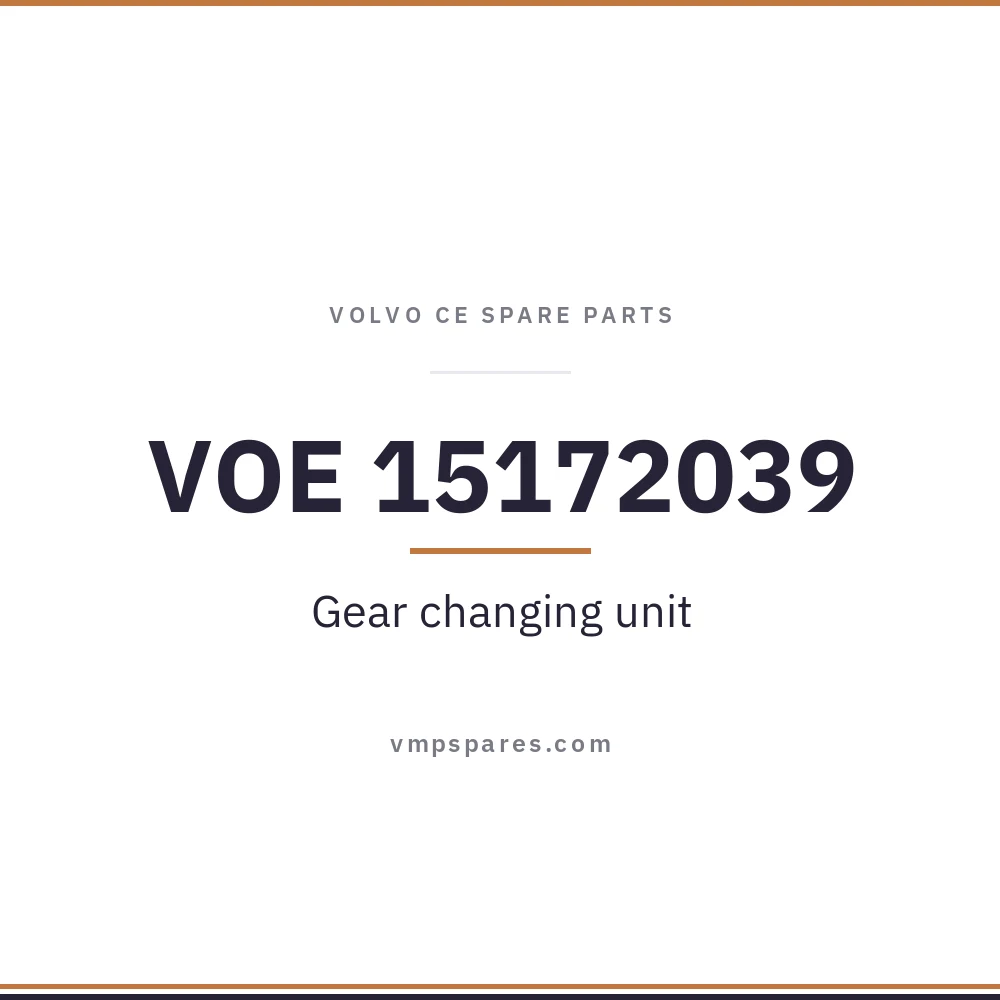 VOE 15172039 – Gear changing unit