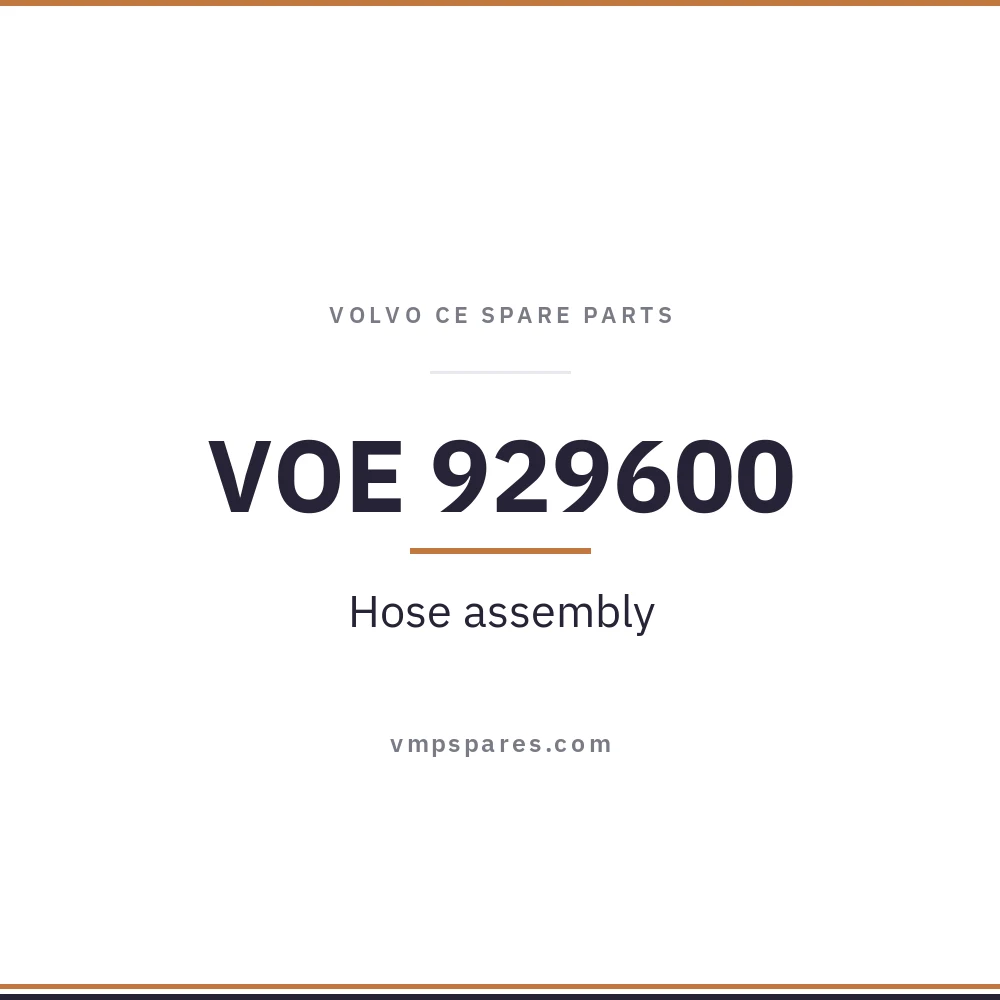 VOE 929600 – Hose assembly