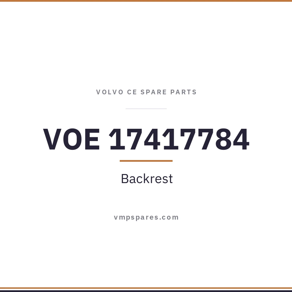 VOE 17417784 – Backrest