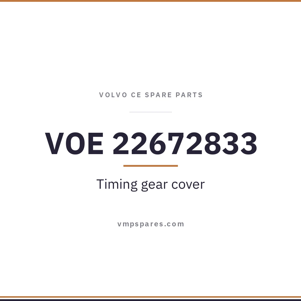 VOE 22672833 – Timing gear cover