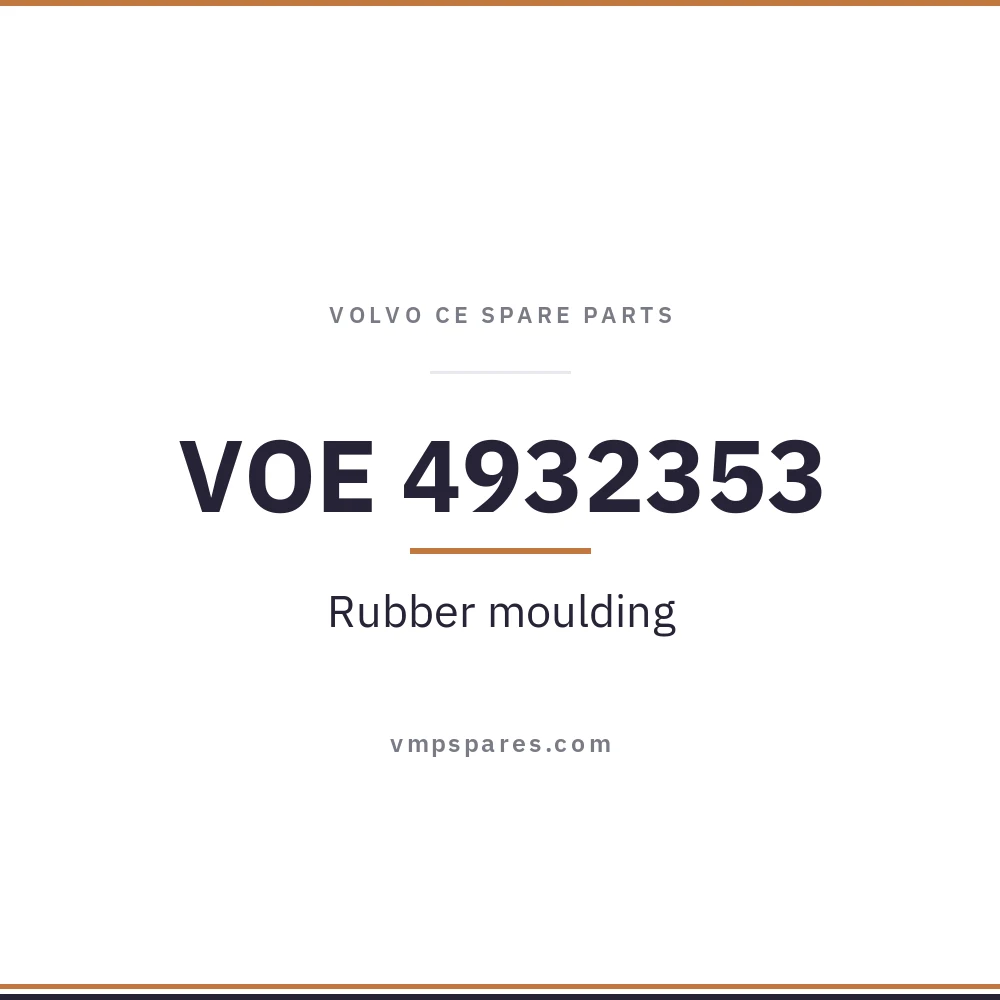 VOE 4932353 – Rubber moulding